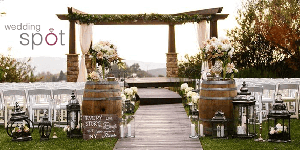 Photo of a Wedding Spot venue and logo