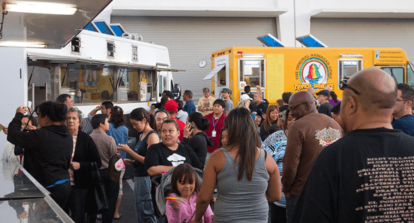 Photo of food trucks at an event