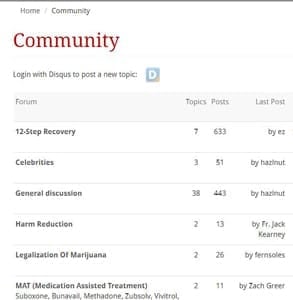 Screenshot of The Fix's online forum