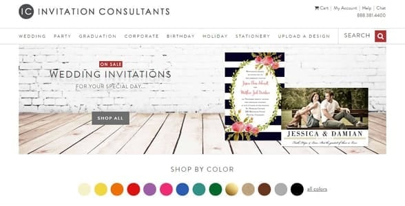 Screenshot of the Invitation Consultants website