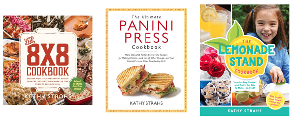 Photo of Kathy Strahs' cookbooks