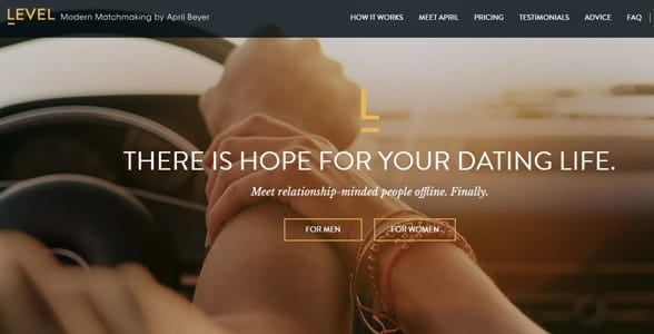 Screenshot of LEVEL's homepage