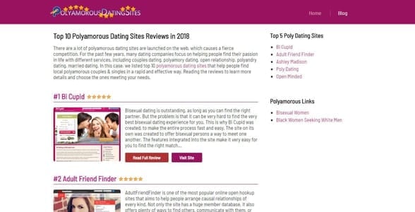 Screenshot of PolyamorousDatingSites.com