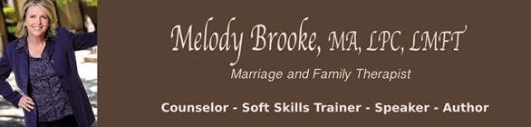 Screenshot of the Melody Brooke banner