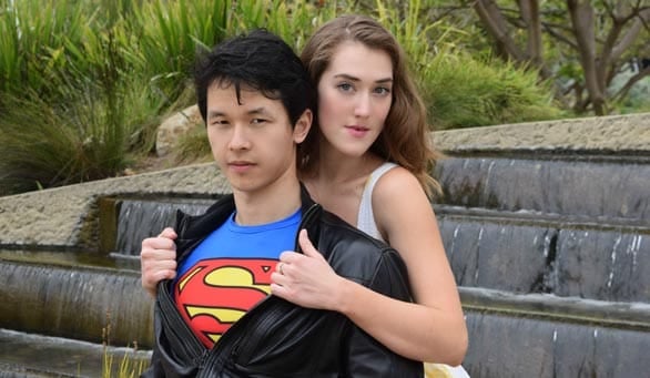 Photo of an Asian man with a white female Photo of an Asian man with a white female