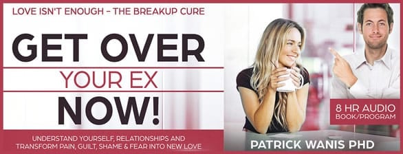 "Get Over Your Ex Now!" audiobook banner