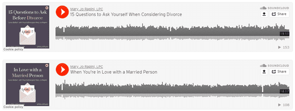 Screenshot of Mary Jo Rapini podcasts