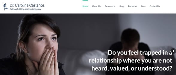 Screenshot of Dr. Carolina's website