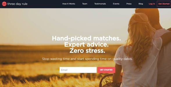 Screenshot of Three Day Rule's website Screenshot of Three Day Rule's website