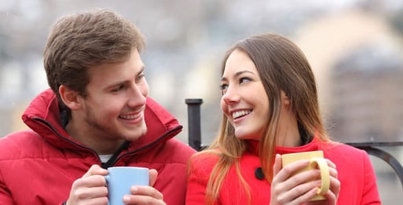 Photo of a couple having a conversation