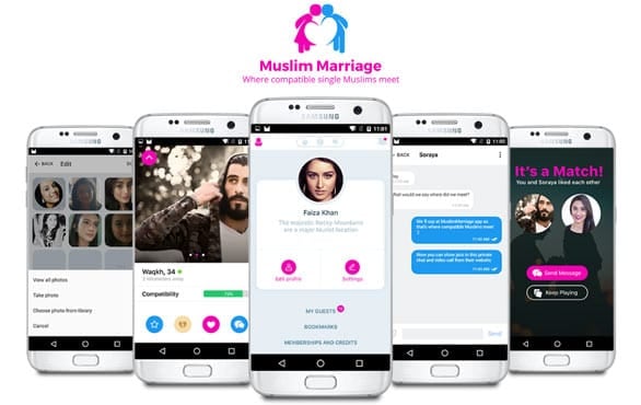 Photo of the MuslimMarriage app on mobile devices