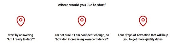 Screenshot of questions for Lucie Luvidya's clients