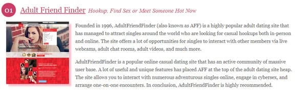 Screenshot of CasualDateSites.com homepage