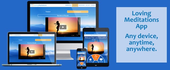 Screenshot of the Loving Meditations app