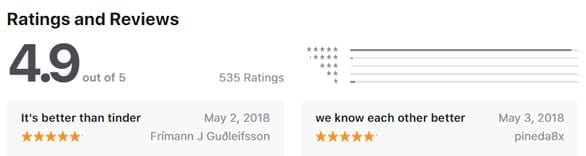 Screenshot of Crush reviews 