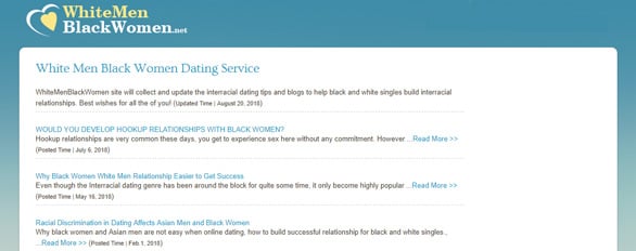 Screenshot of the WhiteMenBlackWomen.net blog