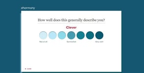 Screenshot of the eHarmony compatibility quiz Screenshot of the eHarmony compatibility quiz