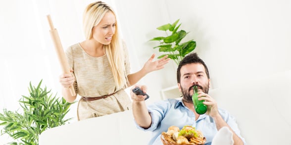 Photo of a lazy boyfriend