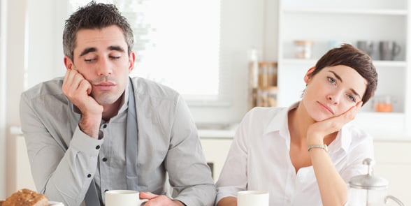Photo of a bored couple
