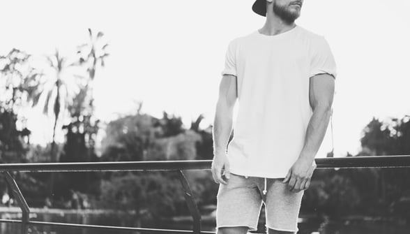 Photo of a man wearing shorts