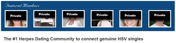 Screenshot of a featured members banner