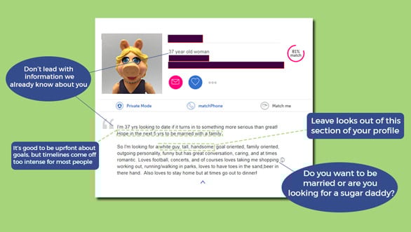 Screenshot of ProfileHelper profile analysis