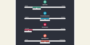 Screenshot of an Elite Singles personality assessment