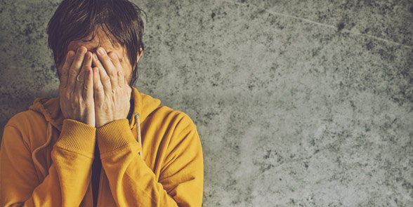 Photo of a man crying