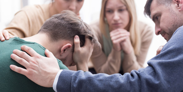 Photo of supportive friends