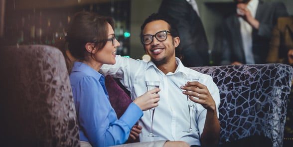 Photo of a couple at a bar