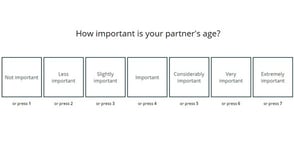 Screenshot of the Silver Singles personality test Screenshot of the Silver Singles personality test