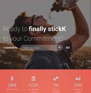Screenshot of stickK