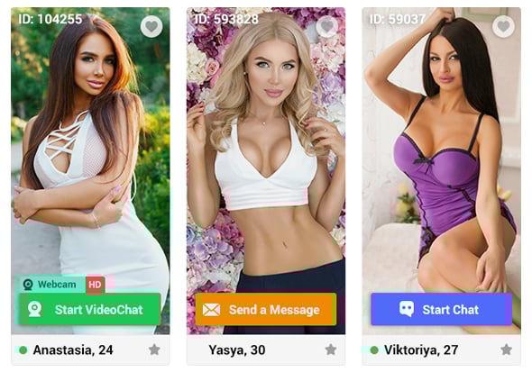 Screenshot of profiles from YesDates.com