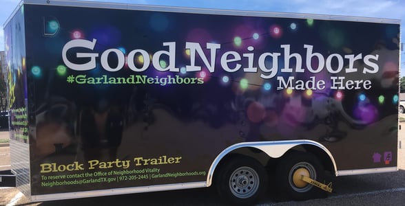 Photo of Garland's block party trailer
