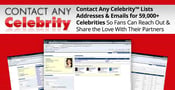 Contact Any Celebrity™ Lists Addresses &amp; Emails for 59,000+ Celebrities So Fans Can Reach Out &amp; Share the Love With Their Partners