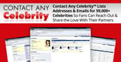 Contact Any Celebrity™ Lists Addresses &#038; Emails for 59,000+ Celebrities So Fans Can Reach Out &#038; Share the Love With Their Partners