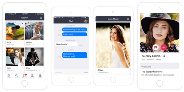 Photo of Dating Pro mobile device screenshots Photo of Dating Pro mobile device screenshots