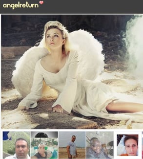 Screenshot of AngelReturn.com's homepage