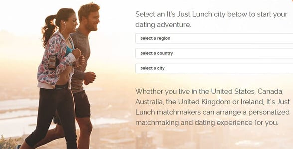 Screenshot from It's Just Lunch's website