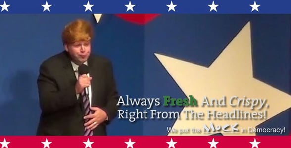 Photo of an actor imitating Donald Trump