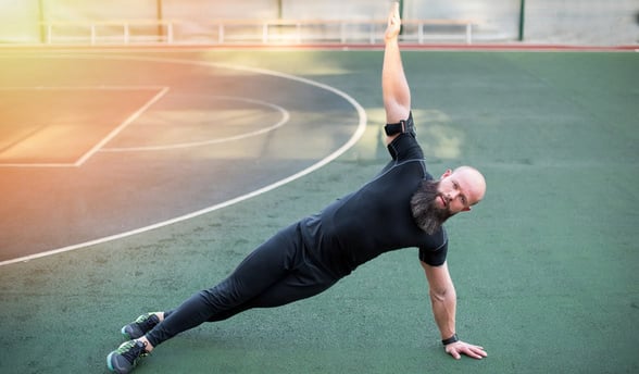 Photo of a man working out