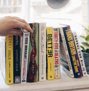 Photo of books published on Unbound