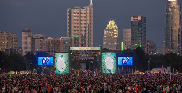 Photo of Lorde's performance at the ACL Music Festival