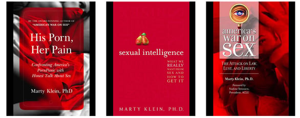 Screenshot of Dr. Marty Klein book covers Screenshot of Dr. Marty Klein book covers