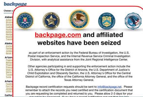 Screenshot of Backpage.com Screenshot of Backpage.com