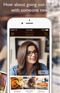 Screenshot of the Dine dating app