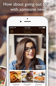 Screenshot of the Dine dating app