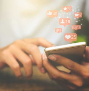 Photo of someone using a smartphone