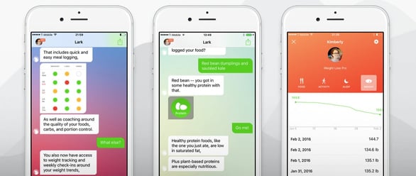Screenshots of Lark app on an iOS device