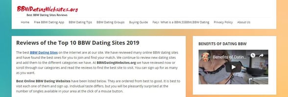 Screenshot of BBWDatingWebsites.org